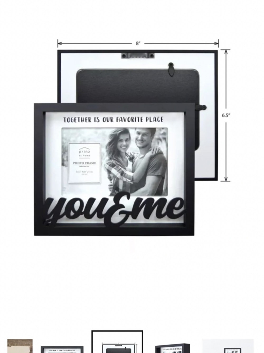 Set of 2 Photo 4x6 Black & White Frames - Picture 12 of 14